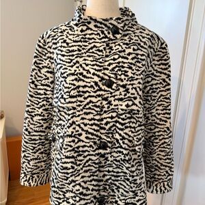Veronica Beard Black and White Patterned Blazer
